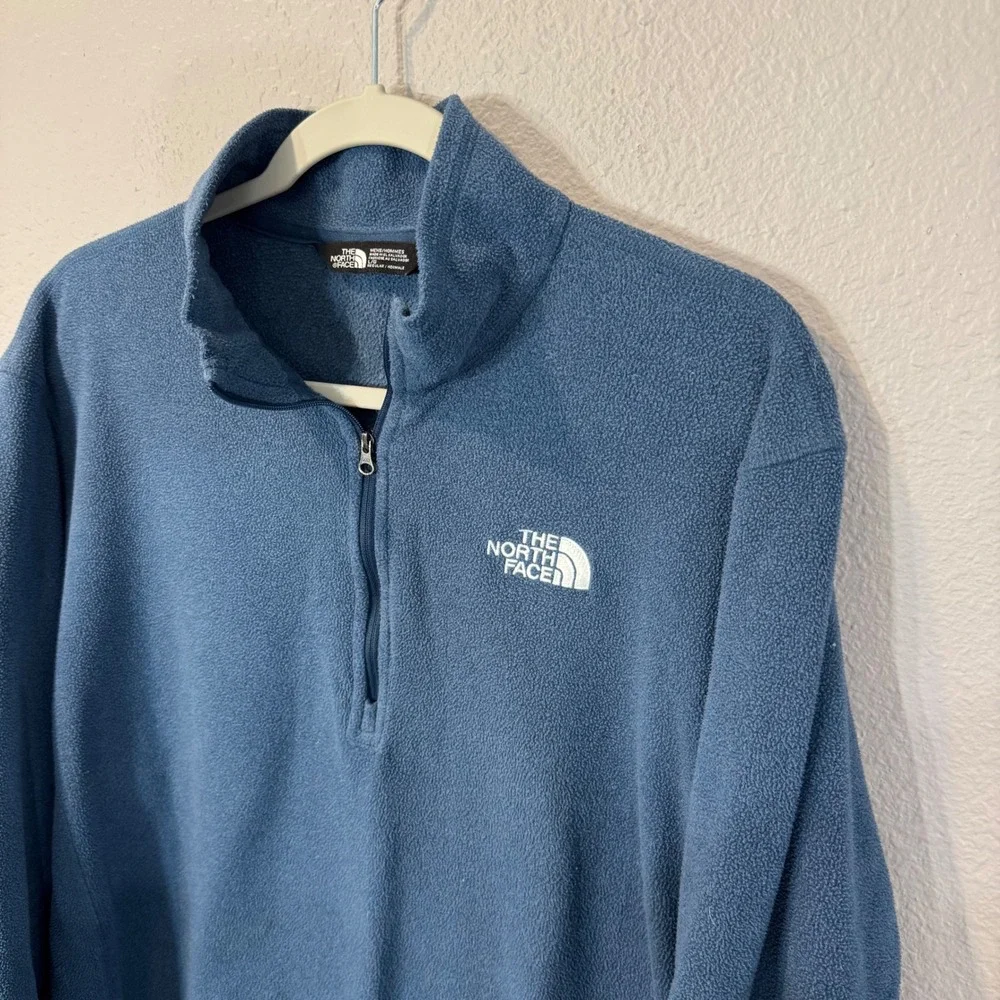 The North Face Men's Size L Blue Quarter Zip Fleece Pullover NF00CP8M1LG
